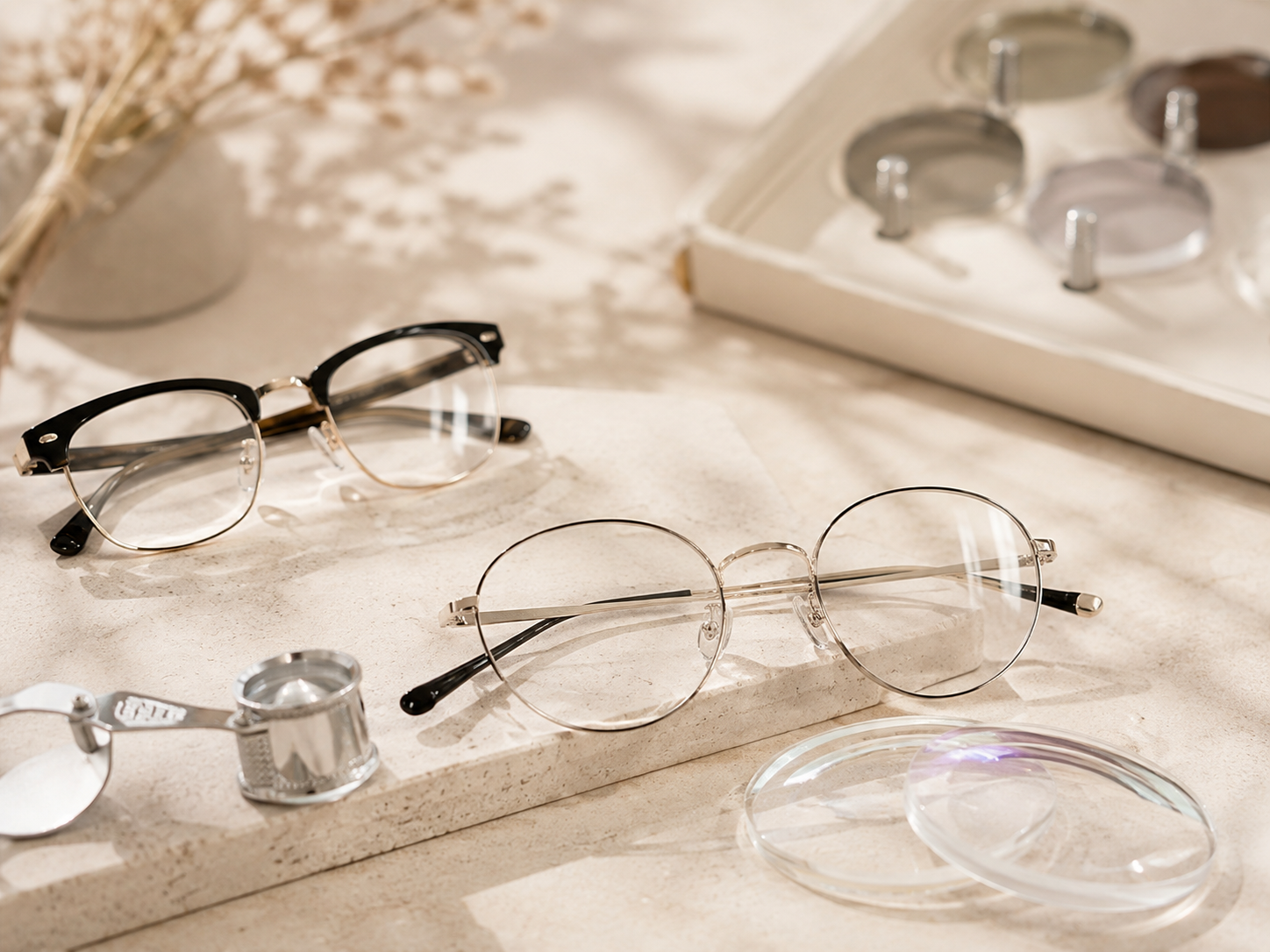 Premium optical lenses and eyeglass frames